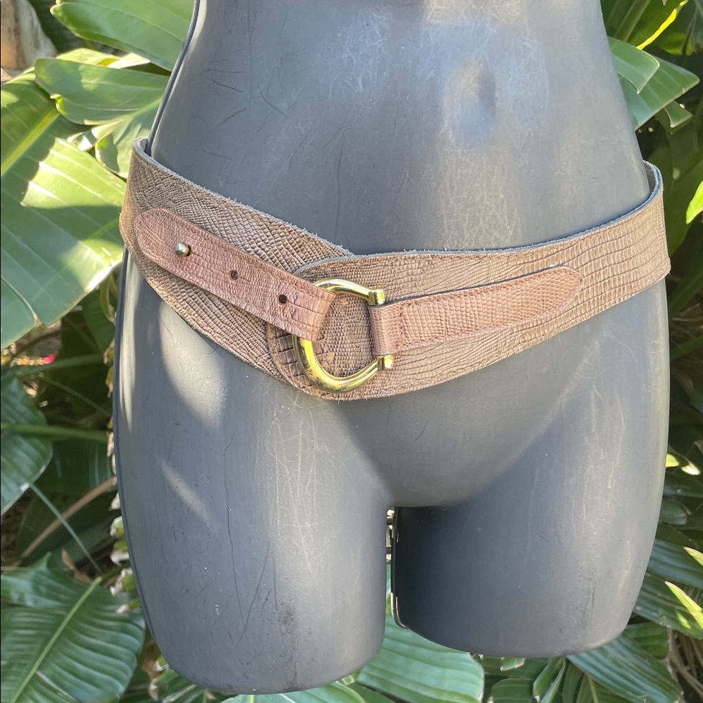 snakeskin, leather statement belt